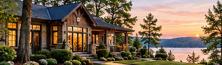 Well-maintained home in a lakeside setting